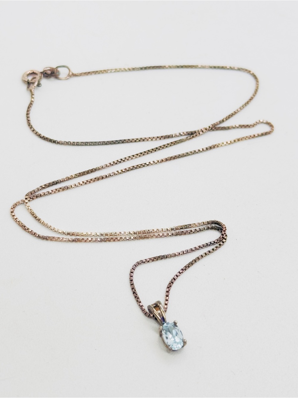 Rose Simons Blue Gemstone Sterling Silver 925 Necklace Pendant Italy China